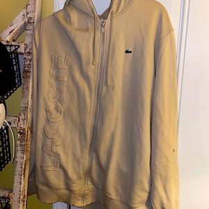 Lacoste cream hoodie like new size 7